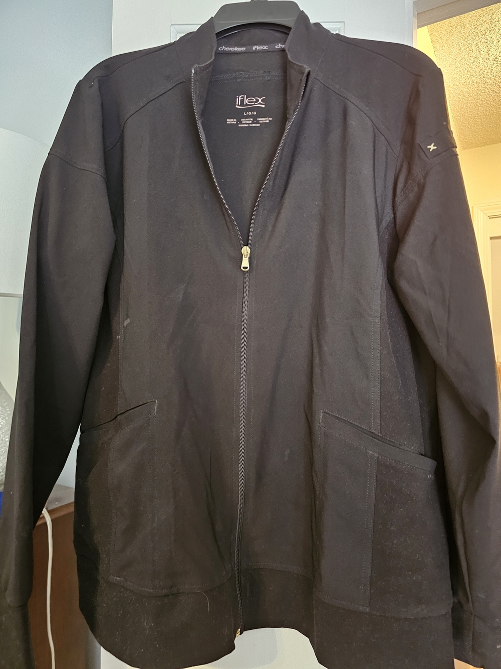 4/$25 Cherokee Black Lightweight Full-Zip Shirt Jacket